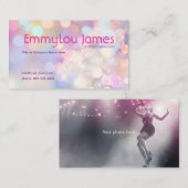 おもしろいカラフルナイトライフのアーティストの輝き 名刺 (正面/裏面)