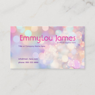 おもしろいカラフルナイトライフのアーティストの輝き 名刺