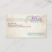 おもしろいカラフルノートパターン 名刺 (裏面)