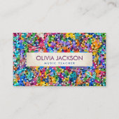 おもしろいカラフルノートパターン 名刺 (正面)