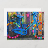 おもしろいカラフルハッピーバイク ポストカード (正面/裏面)