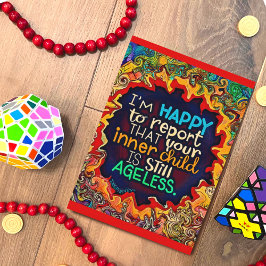 おもしろいカラフルハッピーバースデー カード