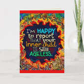 おもしろいカラフルハッピーバースデー カード (正面)