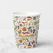 おもしろいカラフルハロウィーンテーマパーティー紙カップ 紙コップ (左)