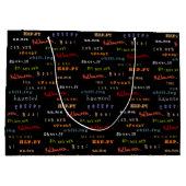 おもしろいカラフルハロウィーンホリデースピリット ラージペーパーバッグ (裏面)