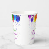 おもしろいカラフルバルーンワンダーランド1歳の誕生日 紙コップ (左)