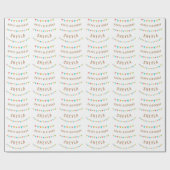 おもしろいカラフルバンティングフラグ名ハッピーバースデー ラッピングペーパー (フラット)