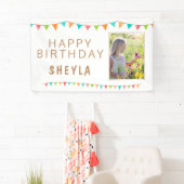 おもしろいカラフルバントのフラグ写真誕生日 横断幕 (インサイチュ)