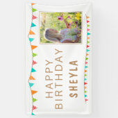 おもしろいカラフルバントのフラグ写真誕生日 横断幕 (縦)