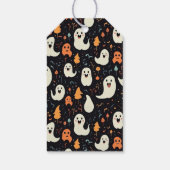 おもしろいカラフルパーソナライズされた幽霊 ギフトタグ (裏面)