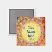 おもしろいカラフルパーソナライズされた芸術的トレンディー マグネット (正面/裏面)