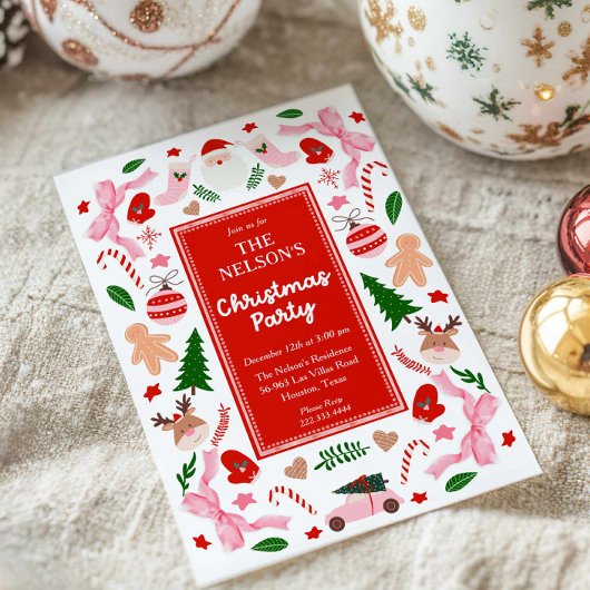 おもしろいカラフルパーティの招待状 招待状