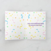 おもしろいカラフルパーティーお祝いハッピーバースデー カード (内部)