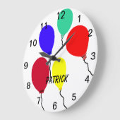 おもしろいカラフルパーティーバルーン子供の壁時計 ラージ壁時計 (傾斜)