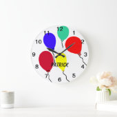 おもしろいカラフルパーティーバルーン子供の壁時計 ラージ壁時計 (ホーム)