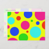 おもしろいカラフルビッグ水玉模様 ポストカード (正面/裏面)