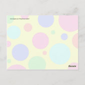 おもしろいカラフルビッグ水玉模様 ポストカード (裏面)