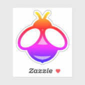 おもしろいカラフルビーシンプルデザイン シール (シート)