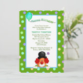 おもしろいカラフルピエロ誕生会 招待状 (スタンド正面)