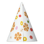 おもしろいカラフルピザパーティー子供の誕生日 パーティーハット (裏面)