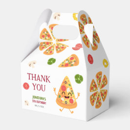 おもしろいカラフルピザパーティー子供の誕生日 フェイバーボックス