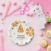 おもしろいカラフルピザパーティー子供の誕生日 ペーパープレート (パーティー)