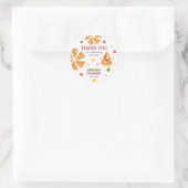 おもしろいカラフルピザパーティー子供の誕生日 ラウンドシール (バッグ)