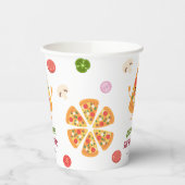 おもしろいカラフルピザパーティー子供の誕生日 紙コップ (左)