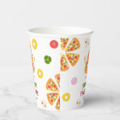 おもしろいカラフルピザパーティー子供の誕生日 紙コップ (右)