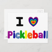 おもしろいカラフルピックボール文字アート ポストカード (正面/裏面)