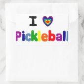 おもしろいカラフルピックボール文字アート 長方形シール (バッグ)