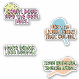 おもしろいカラフルピックボール選手ステッカーパック シール