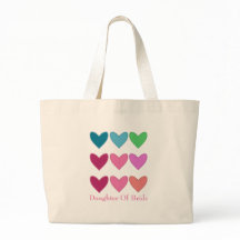 おもしろいカラフルピンクのハートブライドの娘結婚