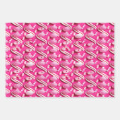 おもしろいカラフルピンクキャンディテーマ ラッピングペーパーシート (正面3)