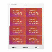 おもしろいカラフルピンク絵画オレンジカスタマイズ色 ラベル (フルシート)