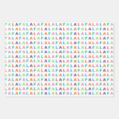 おもしろいカラフルファララホリデーシーズン文字 ラッピングペーパーシート (正面)