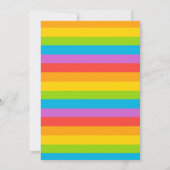 おもしろいカラフルファースト誕生日レインボーパーソナライズされた 招待状 (裏面)