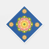 おもしろいカラフルフィエスタブルーバースデーパーティー紙プラット スタンダードランチョンナプキン (角)