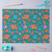 おもしろいカラフルフィッシュインザシーティッシュペーパー 薄葉紙 (クラフト)
