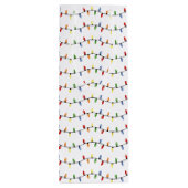 おもしろいカラフルフェスティバルホリデーツリーライトパターン ワインギフトバッグ (裏面)