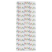 おもしろいカラフルフェスティバルホリデーツリーライトパターン ワインギフトバッグ (正面)