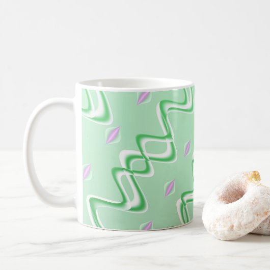 おもしろいカラフルフラクタル コーヒーマグカップ (ドーナツ)
