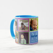 おもしろいカラフルフレーム写真モノグラム マグカップ (正面左)