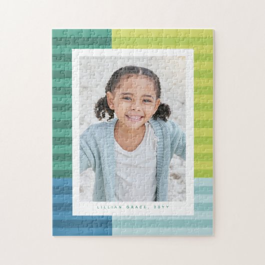 おもしろいカラフルフレーム1枚の写真の縦枠 ジグソーパズル (縦)