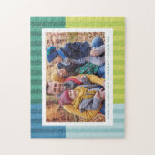 おもしろいカラフルフレーム1枚の写真水平 ジグソーパズル (縦)