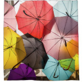 おもしろいカラフルフローティング傘 シャワーカーテン (正面)