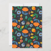 おもしろいカラフルフローラベビーブランチ招待状 招待状 (裏面)