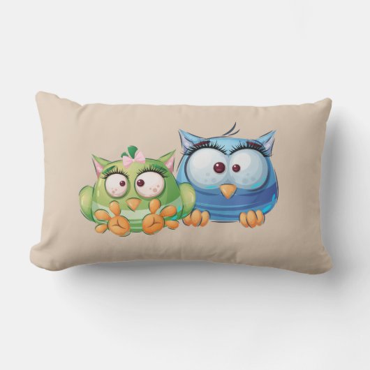 おもしろいカラフルフール腰枕 ランバークッション (正面)