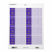 おもしろいカラフルフール青い黄色のジグザグ模様 ラベル (フルシート)