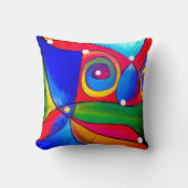 おもしろいカラフルブライト抽象芸術|カタリンバーターホスアート クッション (正面)